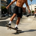 thumbnail image 5 of Men's Athletic Shorts Baggy Sweat Shorts Cotton Fleece Workout Gym Lounge Shorts with Pockets, 2XL, 5 of 8