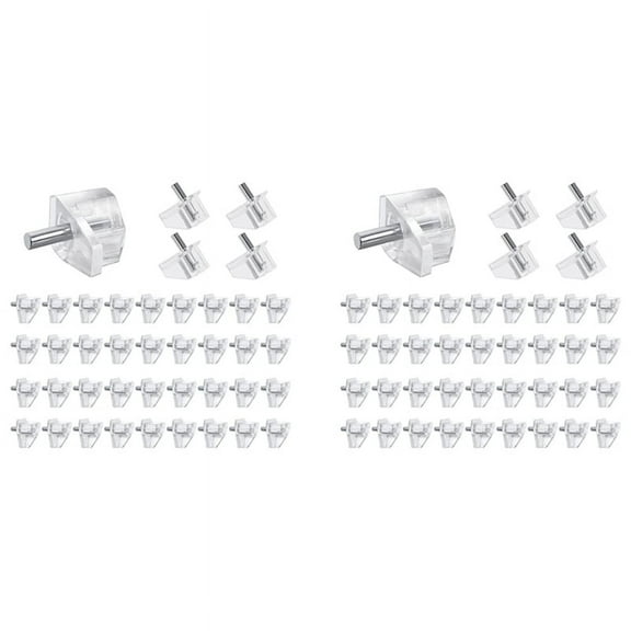 40 Pieces 3 mm Shelf Pins Clear Support Pegs Cabinet Shelf Pegs Clips Shelf Support Holder Pegs for Kitchen Furniture