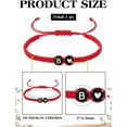 thumbnail image 3 of Initial Heart A-Z Letter Bracelets Adjustable Rope Alphabet Bracelet with Plastic Beads for Personalized Gifts, 3 of 4