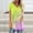 Yellow, variant on Women Shirt Fashion Trendy Lining Durable Fashion Printed Christmas gift Thin section Loose Fitting Short Sleeve Green Sexy Lining Size 5XL