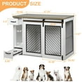 Extra Large Dog Crate Furniture, 85" Sliding Door Double Kennel for 2