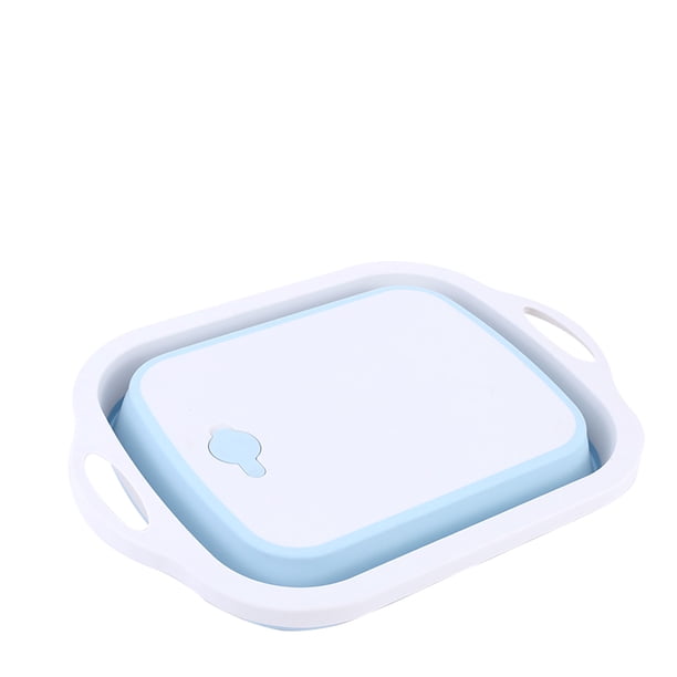 Wosthever Tabla de cortar plegable para cocina, cesta de drenaje para lavar frutas y verduras, para cortar alimentos de PP, organizador de cocina Cocina y Comedor Meerblau Wosthever HA001444-01