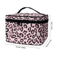 thumbnail image 6 of HELLHERO Portable Hanging Organizer Travel Makeup Brush Case Pink Leopard Print Door Room Essentials Travel Organizer Large Capacity Multifunctional, 6 of 6