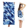 thumbnail image 7 of Yhmxh 2-in-1 Foldable Beach Towel & Bath Towel, Microfiber Soft Quick-Dry Sandproof Blanket, Lightweight Swim Towels Bath Towels for Travel, Pool, Gym, Yoga (24"x48", Blue), 7 of 7