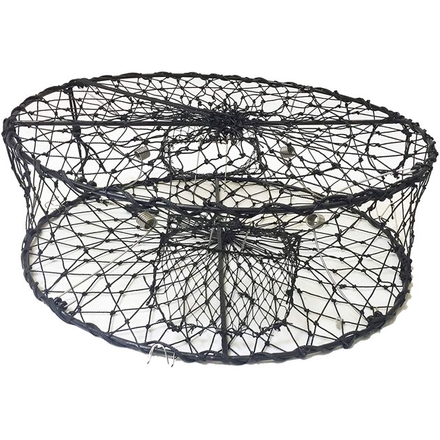 Piège à Crabe Pliable avec 3 Ressorts en Acier Inoxydable Durables