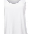 thumbnail image 4 of A2Y Women's Basic Solid Loose Fit Flowy Scoop Neck Racer Back Tank Top White L, 4 of 6