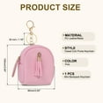 thumbnail image 2 of Uxcell Mini Backpack Keychain for Women, PU Leather Cute Cosmetic Bag Coin Purse Creative Keychains with Tassel for Makeup Key Card Pink, 2 of 7
