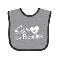Inktastic Bestie Frenchie Boys or Girls Baby Bib