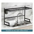thumbnail image 2 of DODOING Stainless Steel Dish Drying Rack ,Large Dish Drainer Above Sink, Expandable Kitchen Counter Organizer Storage Space Saver Shelf, 2 of 7
