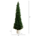 thumbnail image 2 of Nearly Natural 6ft. UV Resistant Artificial Cedar Tree in Decorative White Planter (Indoor/Outdoor), 2 of 7