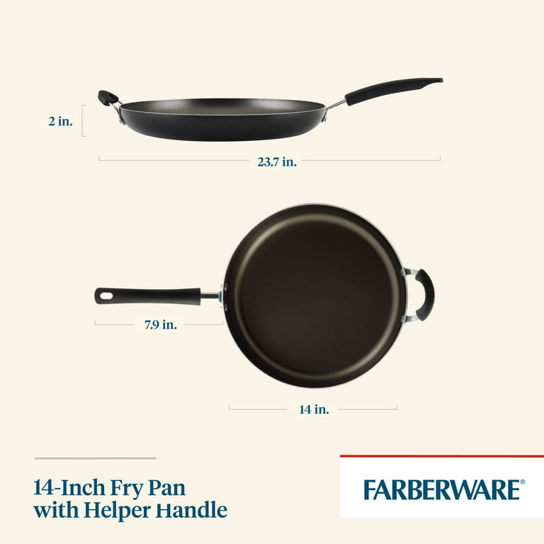 14-Inch Frying Pan Nonstick Cookware Aluminum with Helper Handle -  AliExpress