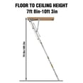 thumbnail image 2 of Jopath Aluminum Attic Ladder with Custom Fit Insulation Cover, Pull Down Loft Stairs Folding Ceiling Ladder for Attic Access Door, 7-10ft Ceiling Height 22.5 X 54 Inch, 2 of 9