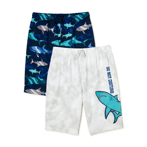 Wonder Nation Boys Comfy Pull On Elastic Waistband Pajama Sleep Shorts