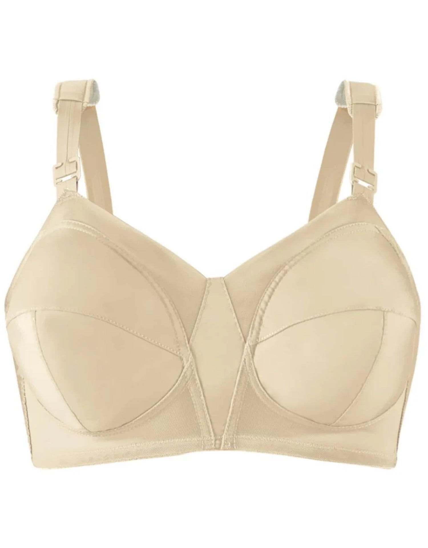 Collections Etc Women's Exquisite Form Support Bra with Moveable Pads Beige  38DD
