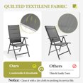 thumbnail image 6 of Crestlive Products Set of 2 Aluminum Chairs Outdoor Folding Dining Chairs, Gray, 6 of 8