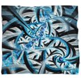 thumbnail image 4 of DESIGN ART Designart 'Blue Spiral Fractal Design' Abstract Throw Blanket, 4 of 5