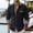 Black, variant on UTSJKR Men's Roll-Up Cuff Chest Pocket Contrast Trim Long Sleeve Button-Down Shirt, Casual Top, Daily Street Outdoor Dating Leisure Wear White L
