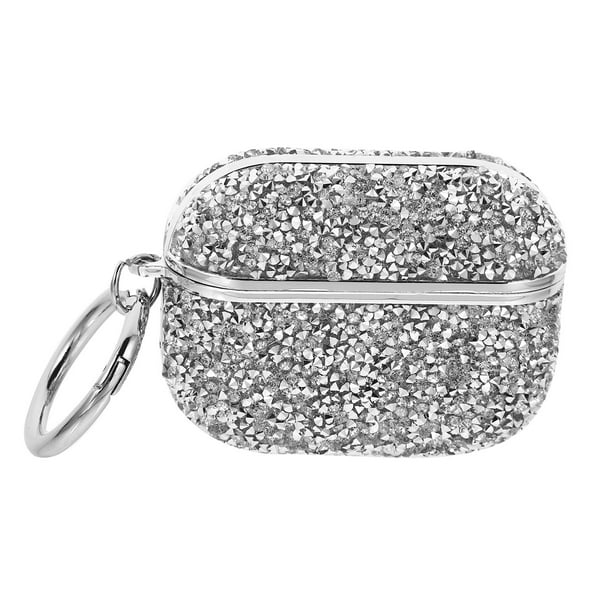 GOOHOCHY Protector de auriculares de diamantes de imitación inalámbrico con estilo 1PC Compatible con AirPods Pro