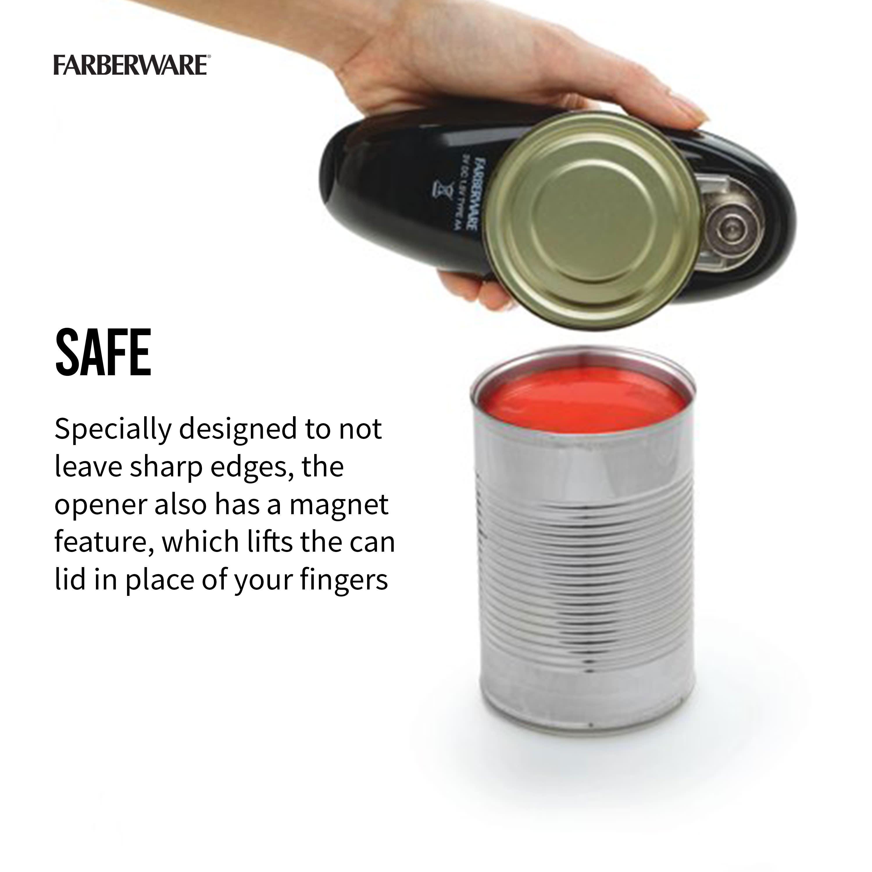 Farberware Hands-Free Battery-Operated Black Can Opener in Red - image 3 of 18