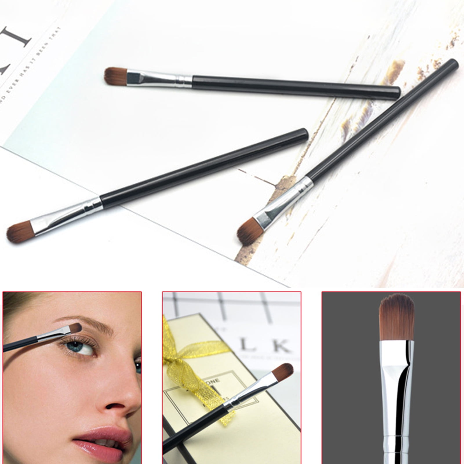 Hesroicy 5Pcs Eyeshadow Brush Professional Soft Bristle Portable Eye