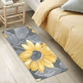 thumbnail image 4 of Sunflowers and Leaves Bathroom Rug Non Slip Bathroom Mats Entry Door Soft Carpets for Kitchen Bedroom Living Room 39x20 inch, 4 of 7