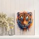 thumbnail image 2 of Qisvanset Framed Canvas Wall Art 12x16 Inch Colorful Tiger Kids Playroom Baby Shower Gift Art, 2 of 5