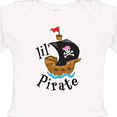 thumbnail image 4 of Inktastic Lil' Pirate pirate ship, pink bandana Boys or Girls Long Sleeve Baby Bodysuit, 4 of 5