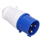 thumbnail image 5 of Toma de corriente industrial de 3 pines IP44 con conector impermeable de 32 A CEE 220-250 V azul, 5 of 12