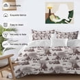 thumbnail image 3 of 3 Piece Brown Bear Duvet Cover Set California King,Microfiber Comforter/Quilt Cover with Corner Ties and 2 Pillowcases,Hunting Bear Forest Wildlife Animals Vintage Soft Bedding with Zipper Closure, 3 of 8
