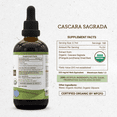 thumbnail image 7 of Secrets Of The Tribe Cascara Sagrada Organic Dietary Supplement, Natural Herbal Tincture for Digestive Support, Certified Organic Cascara Sagrada (Frangula purshiana) Dried Bark, Alcohol Extract 4 oz, 7 of 7