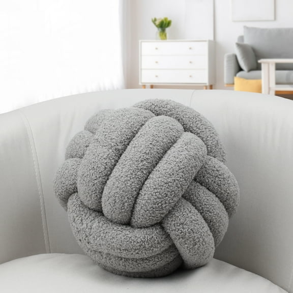 Hand woven knotted ball pillows, lamb wool roll pillows, sofas, living rooms, home cushions, headrests, backrests