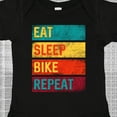 thumbnail image 4 of Inktastic Cyclist Biking Eat Sleep Bike Repeat Boys or Girls Baby Bodysuit, 4 of 5