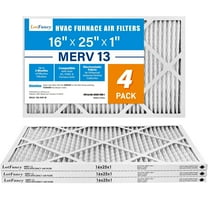 LotFancy 16x25x1 Air Filters, MERV 13 Pleated HVAC AC Furnace Air Filters, 4 Pack