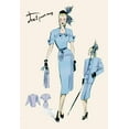thumbnail image 2 of Unknown 14x18 White Modern Wood Framed Museum Art Print Titled - Light Blue Suit with Buttons, 1947, 2 of 4