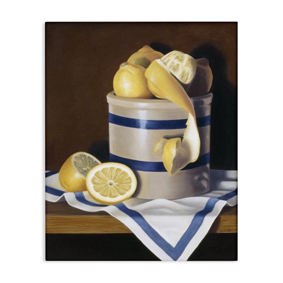 Stupell Industries Transitional Lemon Peel in Jar Still-Life Canvas Art, 16 x 20, by Cecile Baird