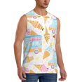 thumbnail image 3 of Salouo Icecream Truck Pattern Men's Sleeveless T Shirts,Men's Regular-Fit Tank Top Sports Shirt for Men Sleeveless Tank Shirt -Small, 3 of 6