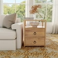 thumbnail image 3 of Butler Specialty Company Lark 2-Drawer Wood Nightstand - Natural, 3 of 11