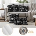 thumbnail image 6 of Black Pumpkin Halloween Outdoor Waterproof Pillow Covers, Retro Art Web Gravestone Animals Decorative Rectangle Throw Pillowcase Sofa Cushion Sham for Patio/Couch/Chair, 20"x12" 2 Pack, 6 of 8
