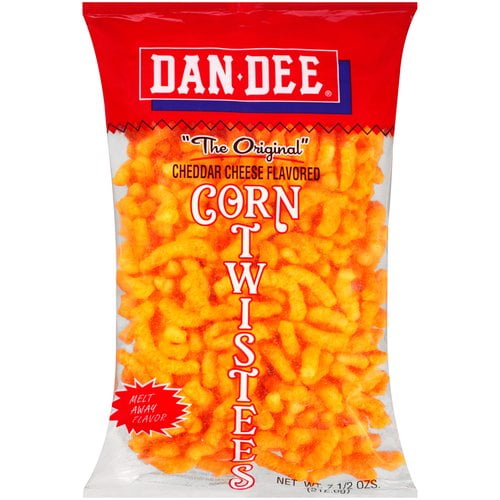 Dan Dee Cheddar Cheese Corn Twisters, 7.5 Oz. - Walmart.com - Walmart.com