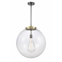 221-1S-BAB-G202-18-Innovations Lighting-Beacon - 1 Light Pendant In Industrial Style-19 Inches Tall and 18 Inches Wide-Black Antique Brass
