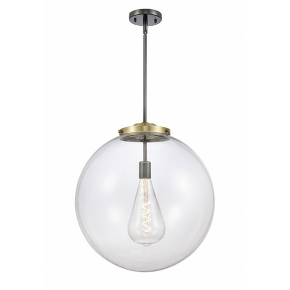 221-1S-BAB-G202-18-Innovations Lighting-Beacon - 1 Light Pendant In Industrial Style-19 Inches Tall and 18 Inches Wide-Black Antique Brass