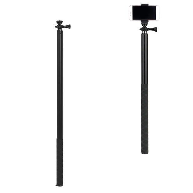 Palo Selfie Invisible, Palo De Extensión Invisible Para Selfies, Rosca Compacta De 1/4 Pulgadas A Prueba De Herrumbre Para Cámaras Deportivas