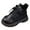 Black, variant on CAICJ98 Kids Boots Unisex-Child Outdoor Waterproof Combat Boots Lace-up Side Zipper Ankle Work Boots Comfort Boys Girls Hiking Boots (Toddler/Little Kid),6.5