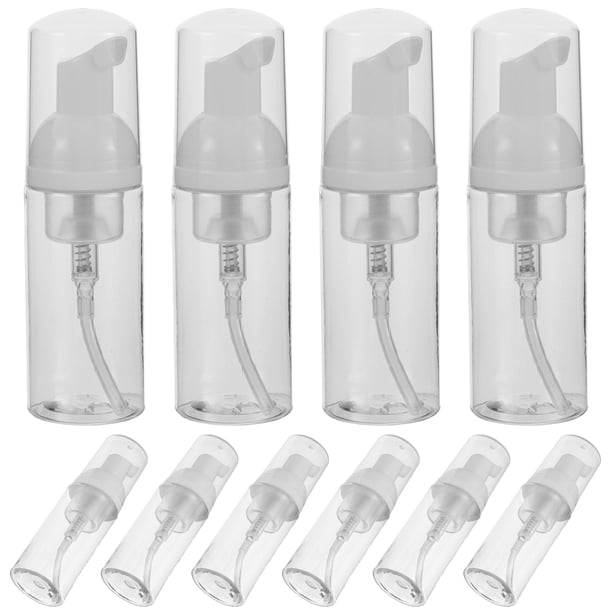 Botellas de jabón de viaje de espuma de plástico de 10 pcs botellas de dispensador de jabón con bomba mini botellas de jabón de espuma líquida para champú de pestañas recargable 50 ml