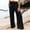 Black, variant on Wide Leg Casual Pants for Women Elastic High Waisted Regular Fits Long Pants with Pockets Summer Loose Vacation Pants ,Light Blue,S