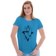 thumbnail image 4 of Triangle Dolphin Symbol Spirit Animal Womens Slim Fit Graphic Tee Brisco Brands M, 4 of 5