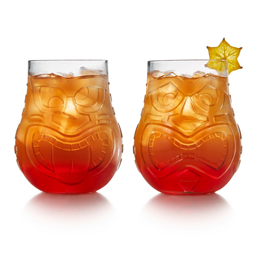 Libbey Tiki Split Tumbler Glasses, Set of 4