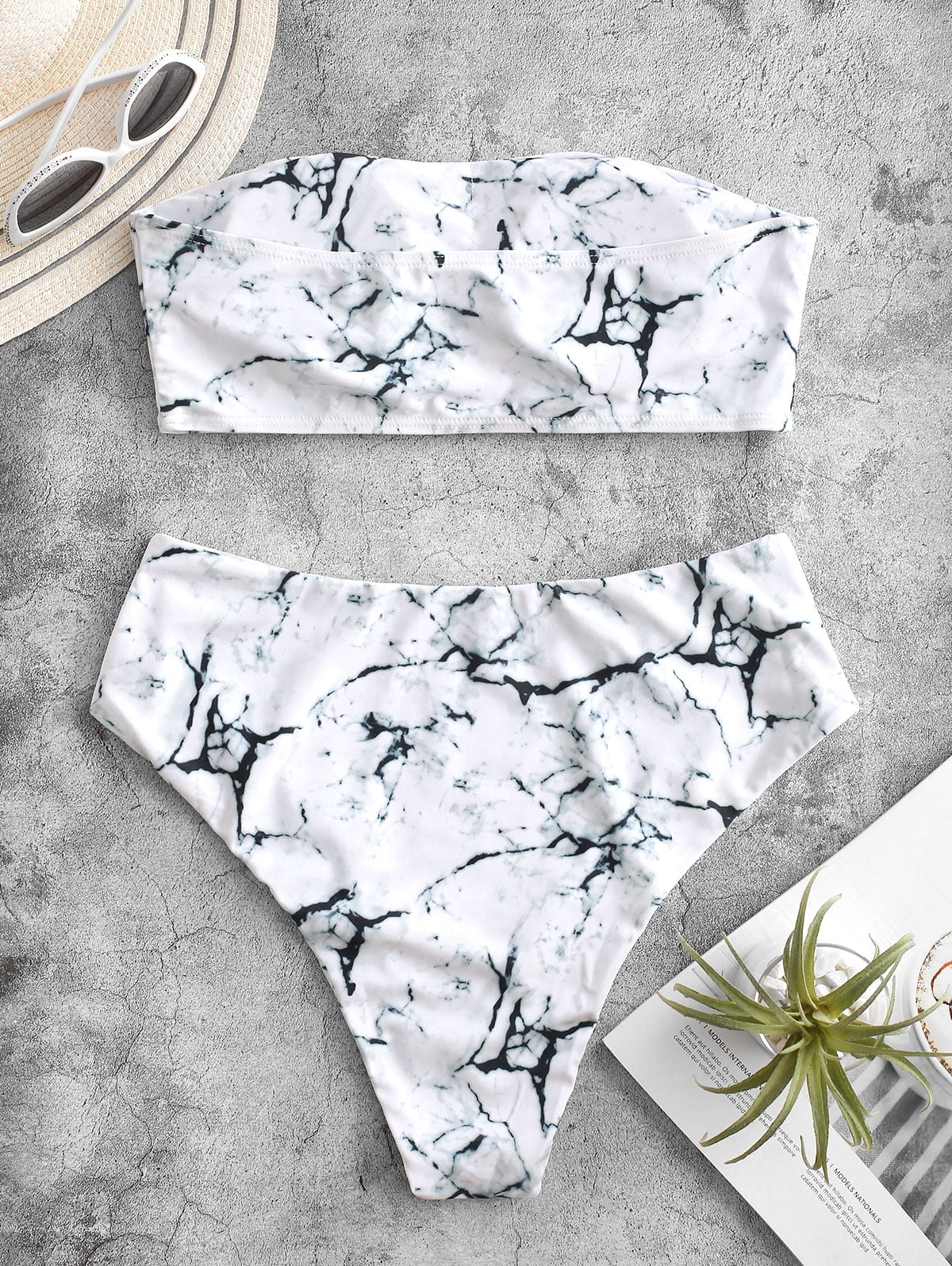 marble bathing suit top