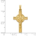 thumbnail image 2 of Auriga Fine Jewelry 14K Yellow Gold INRI Hollow Crucifix Cross Pendant for Women (L - 33mm, W - 17mm), 2 of 6