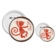 thumbnail image 1 of Año de mono animal China Zodiaco Rojo Insignia insignia botón diseño conjunto, 1 of 3